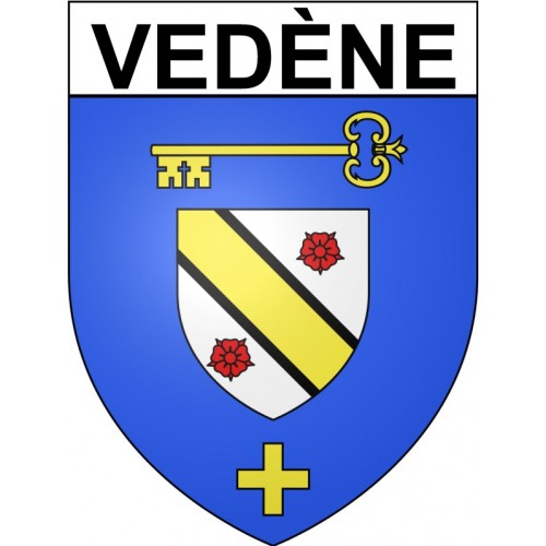 Vedène 84 ville Stickers blason autocollant adhésif