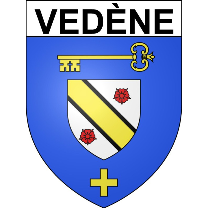 Vedène 84 ville Stickers blason autocollant adhésif