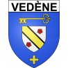 Vedène 84 ville Stickers blason autocollant adhésif