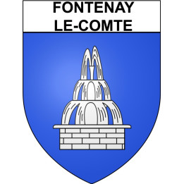 Fontenay-le-Comte 85 ville Stickers blason autocollant adhésif