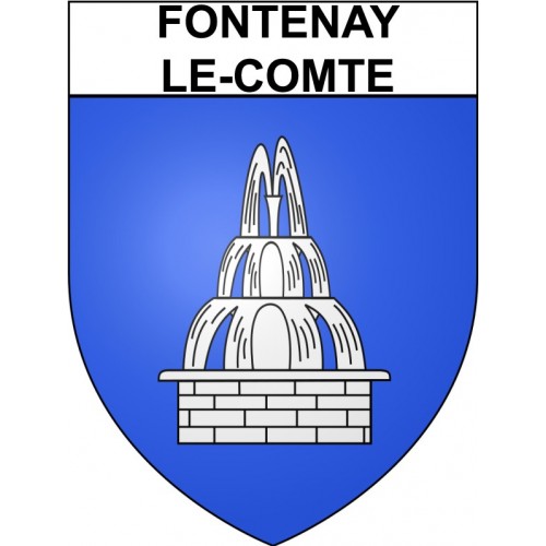 Fontenay-le-Comte 85 ville Stickers blason autocollant adhésif