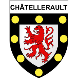 Châtellerault 86 ville Stickers blason autocollant adhésif