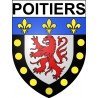 Poitiers 86 ville Stickers blason autocollant adhésif