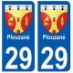 29 Plouzané blason autocollant plaque stickers ville