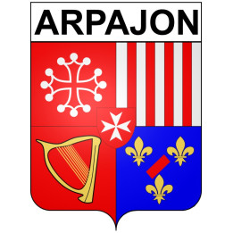 Arpajon 91 ville Stickers blason autocollant adhésif