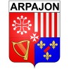 Arpajon 91 ville Stickers blason autocollant adhésif