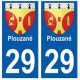 29 Plouzané blason autocollant plaque stickers ville