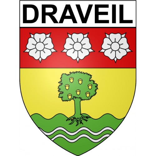 Draveil 91 ville Stickers blason autocollant adhésif