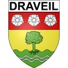 Draveil 91 ville Stickers blason autocollant adhésif