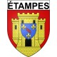 étampes 91 ville Stickers blason autocollant adhésif