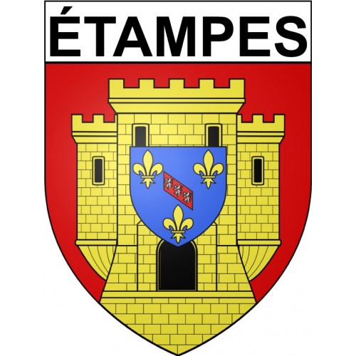 étampes 91 ville Stickers blason autocollant adhésif