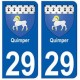 29 Quimper blason autocollant plaque stickers ville