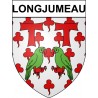 Pegatinas escudo de armas de Longjumeau adhesivo de la etiqueta engomada