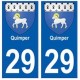 29 Quimper blason autocollant plaque stickers ville