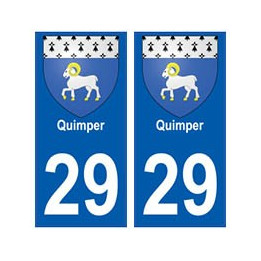 29 Quimper blason autocollant plaque stickers ville