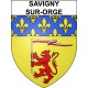 Pegatinas escudo de armas de Annecy adhesivo de la etiqueta engomada