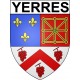 Yerres 91 ville Stickers blason autocollant adhésif