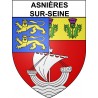 Asnières-sur-Seine 92 ville Stickers blason autocollant adhésif