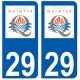 29 Quimper logo autocollant plaque stickers ville