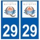 29 Quimper logo autocollant plaque stickers ville