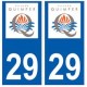 29 Quimper logo autocollant plaque stickers ville