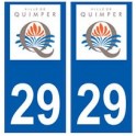 29 Quimper logo autocollant plaque stickers ville