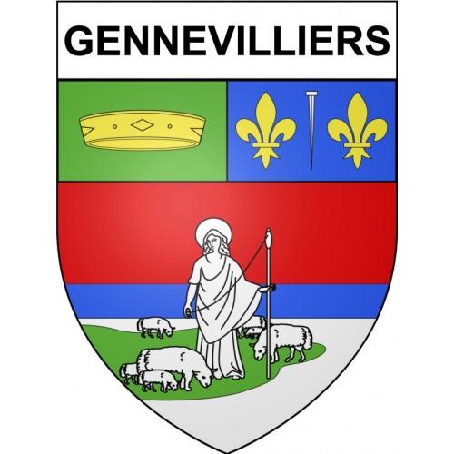 Gennevilliers 92 ville Stickers blason autocollant adhésif