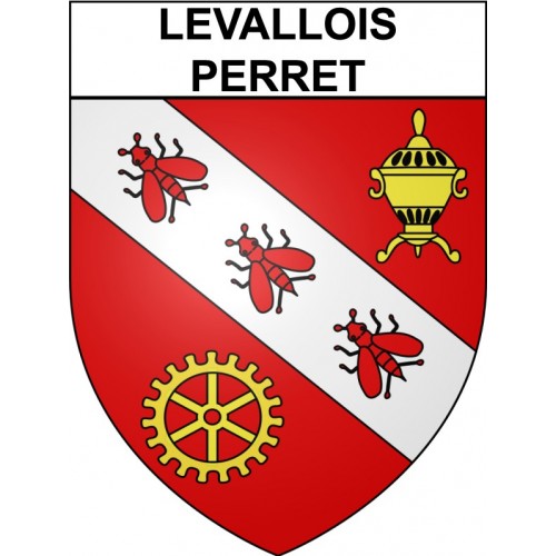 Levallois-Perret 92 ville Stickers blason autocollant adhésif