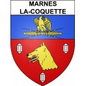 Marnes-la-Coquette 92 ville Stickers blason autocollant adhésif