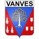 Vanves 92 ville Stickers blason autocollant adhésif