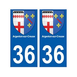 36 Argenton-sur-Creuse blason autocollant plaque stickers ville