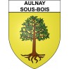 Aulnay-sous-Bois 93 ville Stickers blason autocollant adhésif