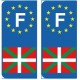 F EH Basque autocollant plaque