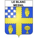 Pegatinas escudo de armas de Le Blanc-Mesnil adhesivo de la etiqueta engomada