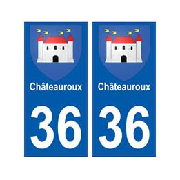 36 Châteauroux blason autocollant plaque stickers ville