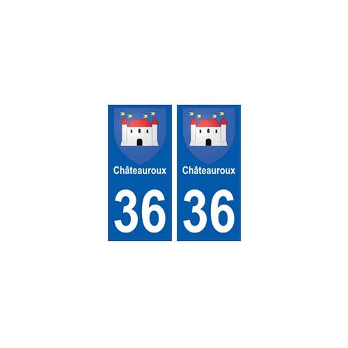 36 Châteauroux blason autocollant plaque stickers ville