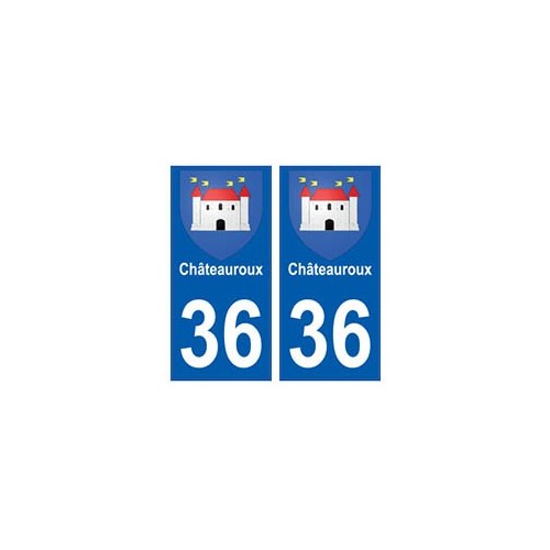 36 Châteauroux blason autocollant plaque stickers ville