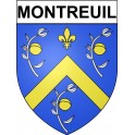 Pegatinas escudo de armas de Montreuil adhesivo de la etiqueta engomada