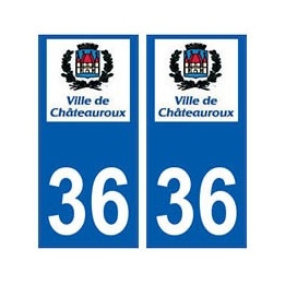 36 Châteauroux logo autocollant plaque stickers ville