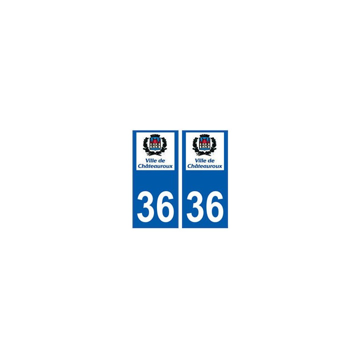 36 Châteauroux logo autocollant plaque stickers ville