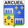 Arcueil 94 ville Stickers blason autocollant adhésif