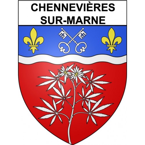 Chennevières-sur-Marne 94 ville Stickers blason autocollant adhésif