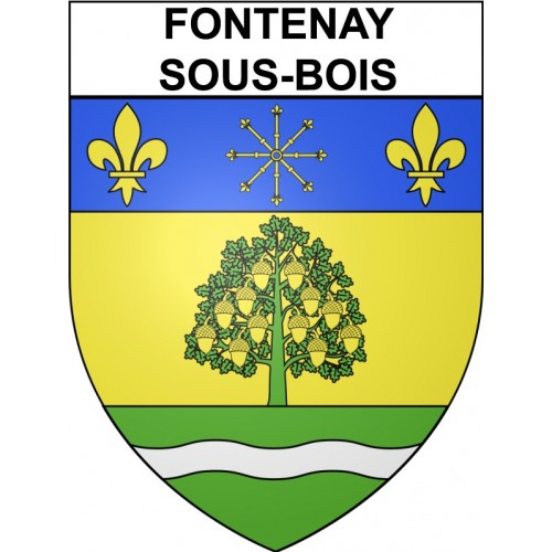 Fontenay-sous-Bois 94 ville Stickers blason autocollant adhésif