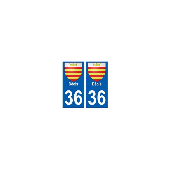 36 Déols blason autocollant plaque stickers ville