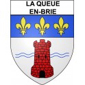 La Queue-en-Brie 94 ville Stickers blason autocollant adhésif