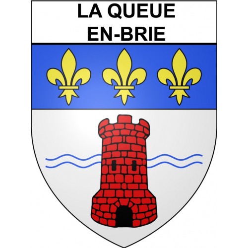 La Queue-en-Brie 94 ville Stickers blason autocollant adhésif