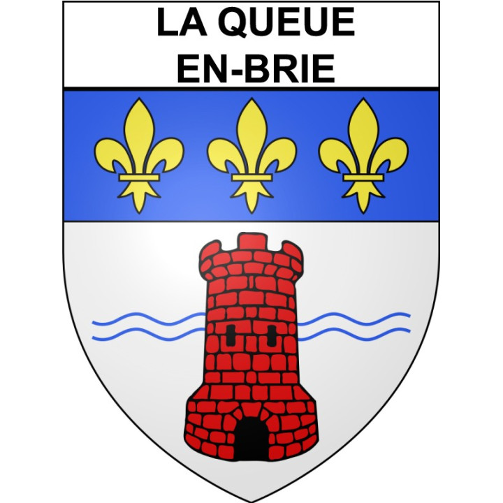 La Queue-en-Brie 94 ville Stickers blason autocollant adhésif