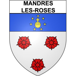 Mandres-les-Roses 94 ville Stickers blason autocollant adhésif