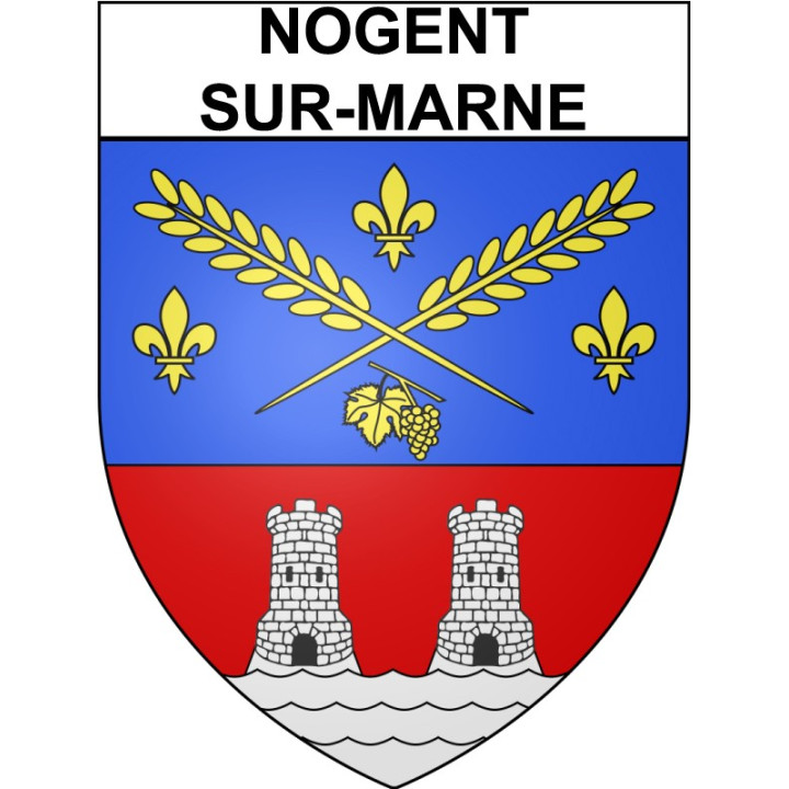 Nogent-sur-Marne 94 ville Stickers blason autocollant adhésif