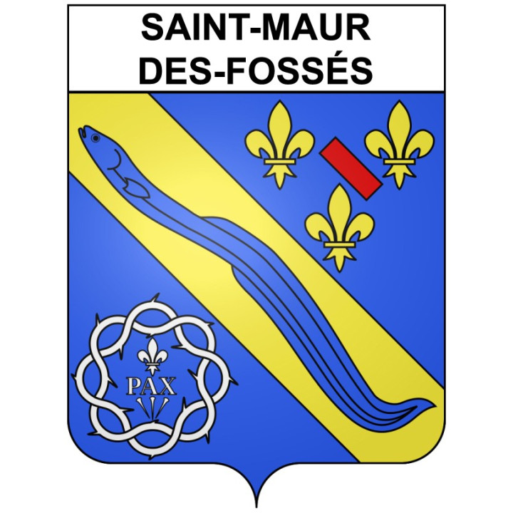 Saint-Maur-des-Fossés 94 ville Stickers blason autocollant adhésif